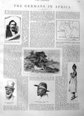 Original Old Antique Print 1884 German Nachtigal Africa Camaroon William Wilson