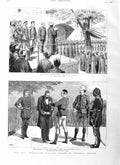 Original Old Antique Print 1884 Lord Wolseley Mudir Dongola Mudireh Nile War