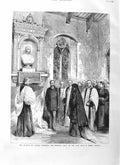 Original Old Antique Print 1884 Duchess Albany Memorial Bust Duke Esher Church