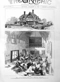 Old Antique Print 1884 Sandringham Club West Newton Norfolk Men Meeting 19th