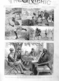 Old Antique Print 1885 Fancy Dress Estcourt South Africa War Wilson Slade 19th