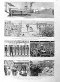 Original Old Antique Print 1885 Methuen Horse Ship Spartan General Gordon W 19th