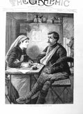 Original Old Antique Print 1885 Soudan War Injured Siers Nurse Writing Letter