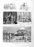 Original Old Antique Print 1885 War Suakim British Siers Nile Kitchener Gakdul