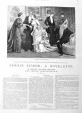 Old Antique Print 1885 Illustration Story Cousin Isidor Romance Fine Art 19th