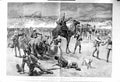 Original Old Antique Print 1885 War Soudan Battle Gubat Camels Siers F Victorian