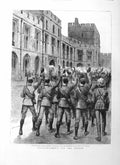 Old Antique Print 1885 Soudan War Grenadier Guards Queen Windsor Castle 19th