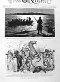 Original Old Antique Print 1885 Major Wortley Khartoum War Soudan Abu K 19th