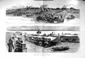 Old Antique Print 1885 War Soudan Hospital Gubat Metemmeh Buller Boats 19th