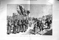 Original Old Antique Print 1885 Religious Procession Cimies Feast Annunciation