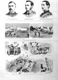 Old Antique Print 1885 Travelling Indian Country Cart War Soudan Seymour 19th