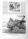 Original Old Antique Print 1885 War Soudan Nassif-El-Khair Korti Dongola Ship
