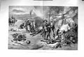 Original Old Antique Print 1885 Boer Raid Natives Africa Dead People War F 19th