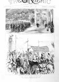 Original Old Antique Print 1885 Duke Abercorn Royal Party Ireland Walke 19th