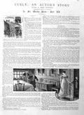Old Antique Print 1885 Illustration Story Curly Horses Coach Dinner Table 19th
