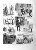 Original Old Antique Print 1885 Subaltern'S Diary Siers Mu 19th