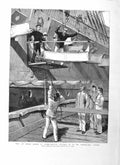 Old Antique Print 1885 Sir Gerald Graham Suakim Hospital Ship Ganges War 19th