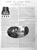 Old Antique Print 1885 Illustration Story Crly Theatre Man Woman Romance 19th