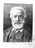 Original Old Antique Print 1885 Portrait Victor Hugo Fine Art 19th