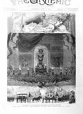 Old Antique Print 1885 Lying-In-State Funeral Victor Hugo Paris Triomphe 19th