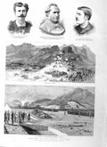 Original Old Antique Print 1885 British Army Suakim Wolseley Otao Takool Squire