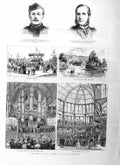 Original Old Antique Print 1885 War Connolly Fowler Albert Palace Ba Victorian