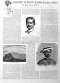 Old Antique Print 1885 First Part Journey Mount Kilimanjarno Africa Meru 19th
