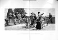 Original Old Antique Print 1885 Public Promenade Family Children Passeggio Art