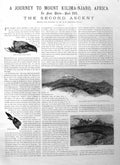 Original Old Antique Print 1885 Part Three Journey Mount Kilimanjaro Afri 19th