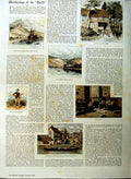 Old Antique Print 1885 Boat Moorings Namur Chateau Gaillard Weir Chokier 19th