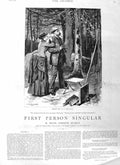 Original Old Antique Print 1885 Illustration Story Man Artist Painting Woods