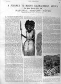 Old Antique Print 1885 Mount Kilimanjaro Africa Masia Warrior Part Four 0 19th