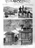 Old Antique Print 1885 Polyphemus Ship Service Squadron Ireland Sailors 19th