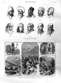 Original Old Antique Print 1885 Asiatic People Jew Indian Arab Meran Tyrol 19th