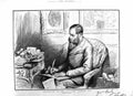 Original Old Antique Print 1885 Portrait Earl Spencer Man CelebrityVictorian