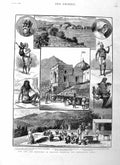 Original Old Antique Print 1885 British Gurhwal Provinces India Kumaon Ba 19th