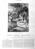 Original Old Antique Print 1885 Illustration Story Family Country Reinhart 19th