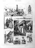 Original Old Antique Print 1885 Island Marken Zuyder Zee Holland Boa Victorian