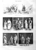 Old Antique Print 1885 Abyssinia Priest Deacon Massowah Spearmen Suakim 19th