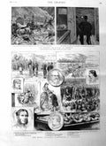 Original Old Antique Print 1885 Prince Wales Norway Royal Eisteddfod A Victorian