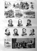 Old Antique Print 1885 British Association Red Lion Club Aberdeen Dublin 19th