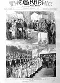 Original Old Antique Print 1885 Prince Wales Denmark English Church Cop 19th