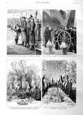 Old Antique Print 1885 King Sweden Stockholm Rifle Osborne Drottningholm 19th