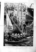 Original Old Antique Print 1885 Australian GMine Prince Wales Denmark Victorian
