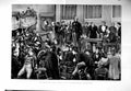 Original Old Antique Print 1885 Fine Art Addressing Free Electors Voting Men