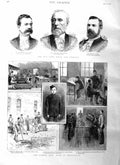 Original Old Antique Print 1885 Gordon Boys Home Portsmouth Lord Mayor S 19th