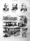 Original Old Antique Print 1885 Channel Squadron Lough Swilly Woodford Fraser