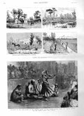 Old Antique Print 1885 Nautch Mansion Lord Mayor Florida Narcossee Swamp 19th