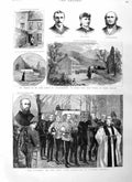 Original Old Antique Print 1885 Lord Ranelagh Fulham Church Curtin Murder 19th