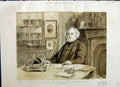 Original Old Antique Print 1885 Portrait John Bright Member Parliament 19th